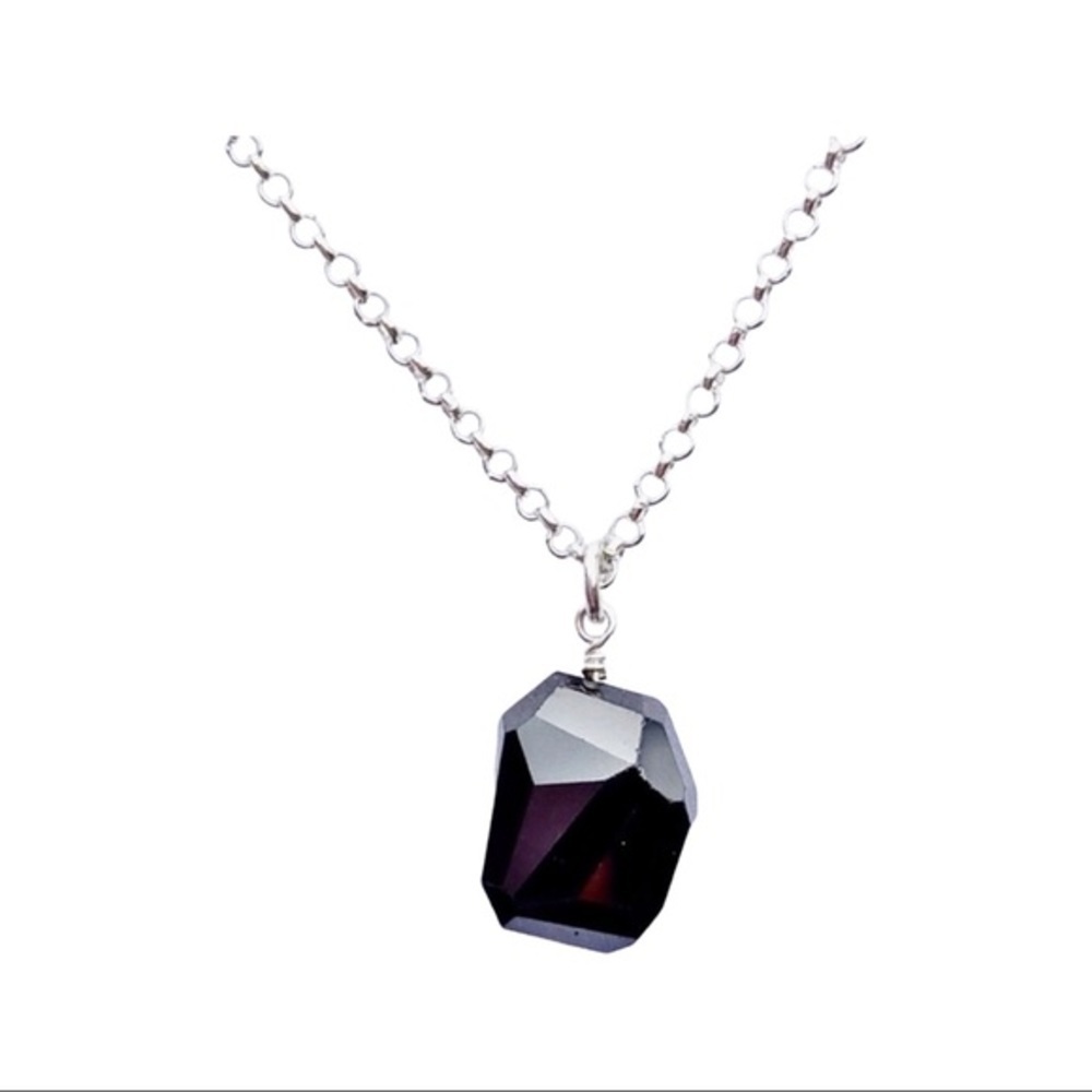 Hand Made Black Spinel Charm Necklace
